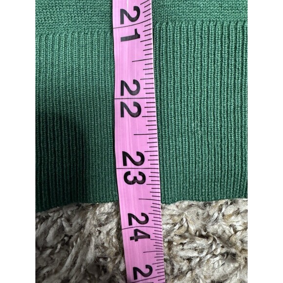 NEW CeCe Women's Crewneck Bobble Detail Long Sleeve Sweater Green NWT Size M - Picture 14 of 14